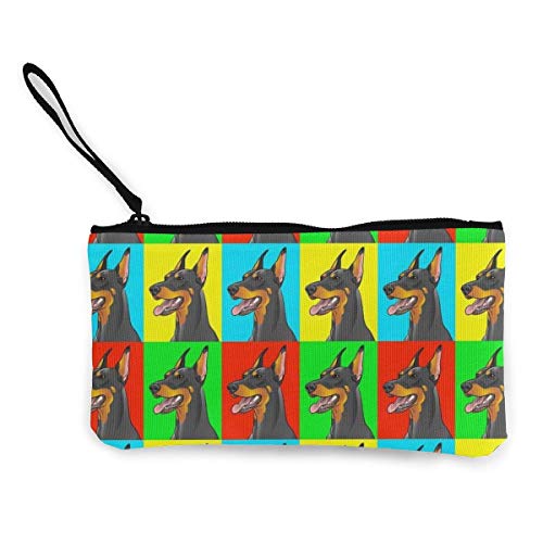 Preisvergleich Produktbild Dobermann Pinscher Hunde Kosmetiktasche Polyester Kleingeldbeutel mit Reißverschluss Reise Kulturtasche