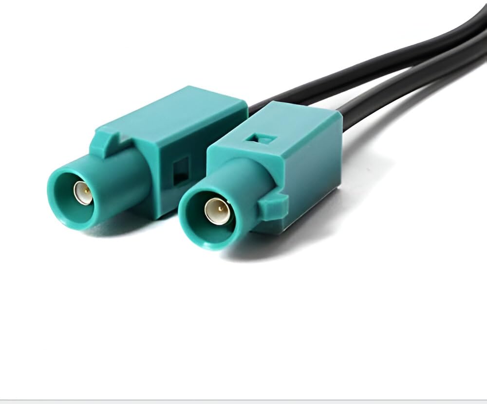 Sound Way AM/FM/DAB podwójny adapter antenowy Y - 2 Fakra Z na DIN męski/żeński, uniwersalny adapter do radia samochodowego