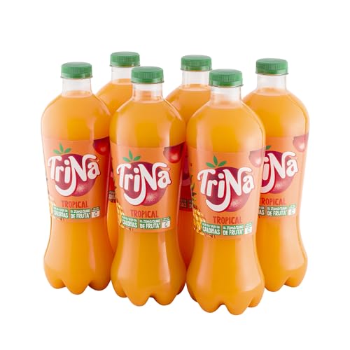 Trina Tropical, Refresco Bajo en Calorías, Bebida Sin Gas - Botella, Pack 6 x 1,5 L