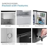Subcold Eco50 Mini Fridge White | Table-Top Model | Counter-Top Fridge | Solid Door with Chiller Box | Lock & Key | Energy Efficient (45L, Black) - Image 5