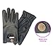 Mens Real Soft Leather Slim fit Retro Style Classic Dress Fashion Driving Gloves 508 (508-Black, XL)