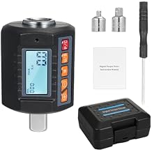 Digital Torque Wrench Adapter, 1/2 Torque Wrench Converter Drive Include 3/8 and 1/4 Torque Adapters, Torque Test Meter with Alert Signals, Calibrate Digital 7.4-250.8 ft-lb/10-340 Nm