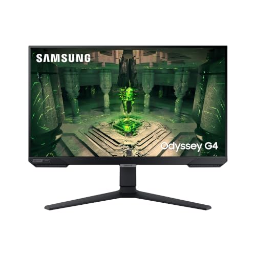 Samsung Odyssey G4, 27" , 1ms, 240Hz, Dalle IPS, Résolution FHD 1920x1080, 400cd/m2,1000:1, Compatible G-Sync, AMD FreeSync Premium, Low Input Lag Mode, Pied Ajustable, HDMI, DisplayPort
