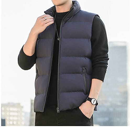 Jaquetas Acolchoadas De Algodão Colete Para Homens, Colar De Gola Acolchoada De Inverno Com Calda