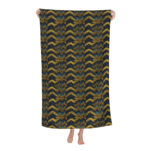 Toalla de playa cómoda y absorbente con estampado de escamas de dragón 2