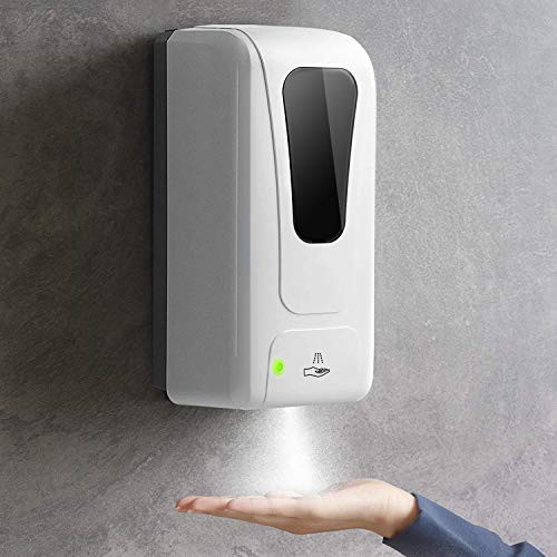Automatic Hand Sanitizer Dispenser 33.8OZ / 1000ml Touchless Wall Mounted Sensor Soap Dispenser Alcohol Disinfection Waterproof for Office Bathroom School