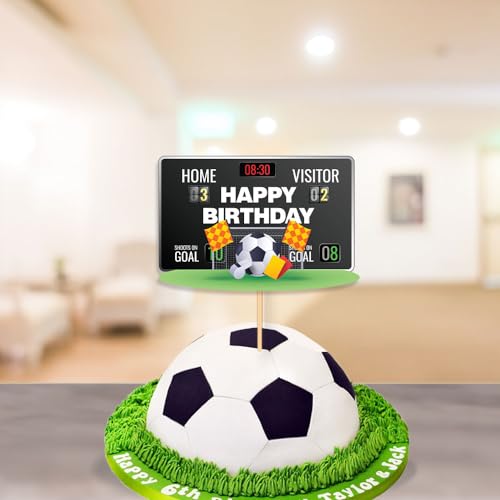 Image of Festiko Football Theme Happy Birthday Cake Topper, Cake Decoration Supplies, Football Theme Decorations, Birthday Decoration Items