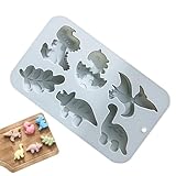 Molde de caramelo de silicona de dinosaurio, molde de pastel de dinosaurio,Moldes lindos de 6 cavidades para diferentes formas de dinosaurios | Moldes de dinosaurio lindos para dinosaurio de dibujos