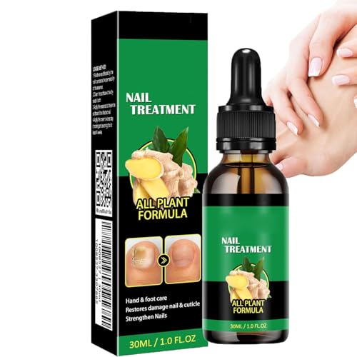 Tratamiento de uñas de jengibre, soporte de uñas, tratamiento de uñas de 30 ml, suero de uñas, suero de crecimiento de uñas de jengibre, aceite de cuidado de cutículas de jengibre para uñas (1 unidad)