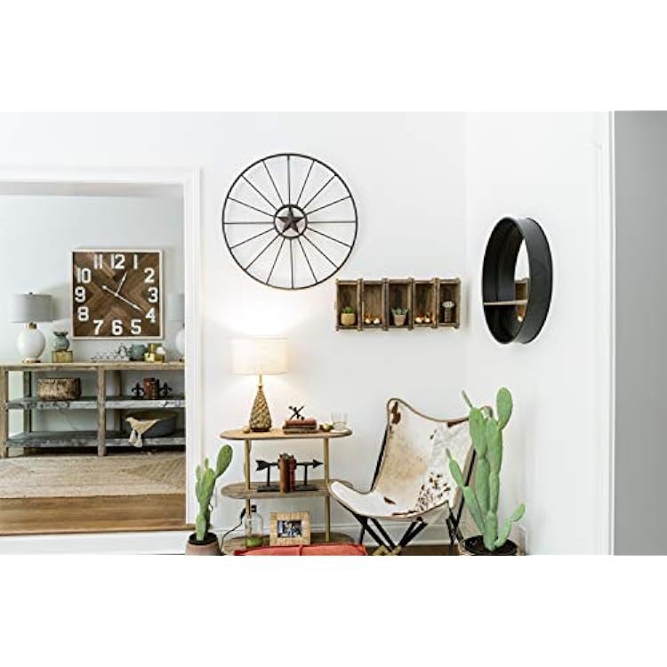 Creative Co-Op Wagon Wheel with Star Wall Decor