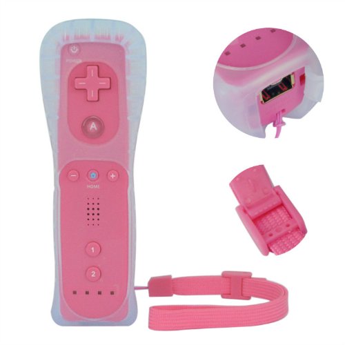 eForBuddy Remote Controller with Silicone Skin Case for Nintendo Wii, Pink