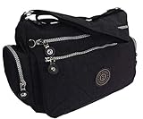 ekavale® Moderne damen Schultertasche für Shopper Freizeit Mittelgroß lässige Tasche für Frauen (Schwarz)