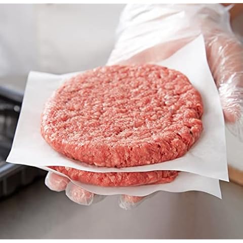 Hamburger Patty Papier - antihaftbeschichtet, lebensmittelechtes Wachspapier, quadratisch Cover