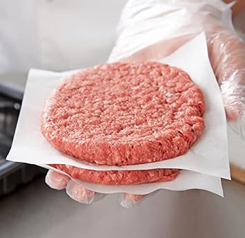 Hamburger Patty Paper 5.5 x 5.5, 500 - Non-Stick, Food-Grade Deli Wax Paper Squares Microwave Safe Burger Patty Paper