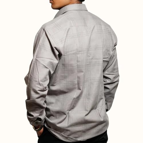 Image of RuggedNap Checked Cotton Shirt for Men | Premium Casual Plaid Shirt, Soft Breathable Everyday Wear