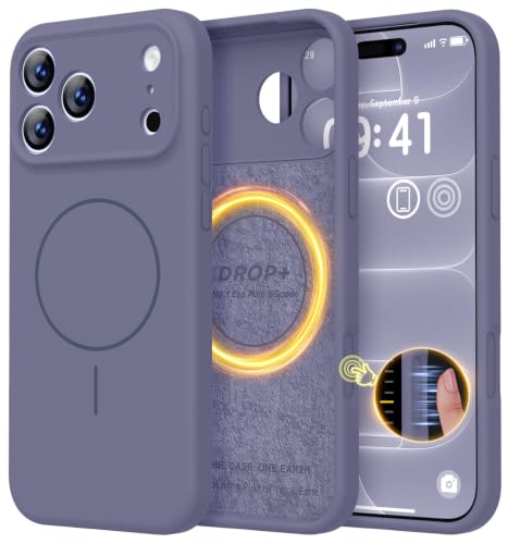 LOVE 3000 Magnetic for iPhone 18 Pro Case Silicone, Lavender Grey