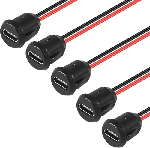 Port de Charge Femelle 3A USB-C Durable et Stable 5 Pcs
