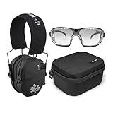 Walkers Game Ear Razor Slim Electronic Lightweight Shooting Hunting Range Hearing Protection Muffs Glasses Bundle (3 Items)