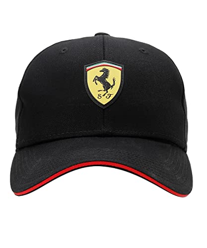 PUMA Scuderia Ferrari - Gorra clásica para niños - Negro - Unisex - Talla única