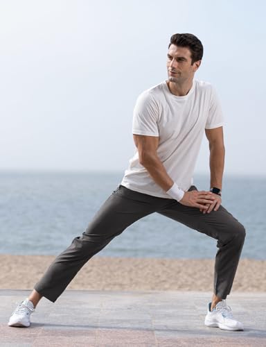Image of TBMPOY Men's Outdoor Lightweight Hiking Mountain Pants Running Active Jogger Pants