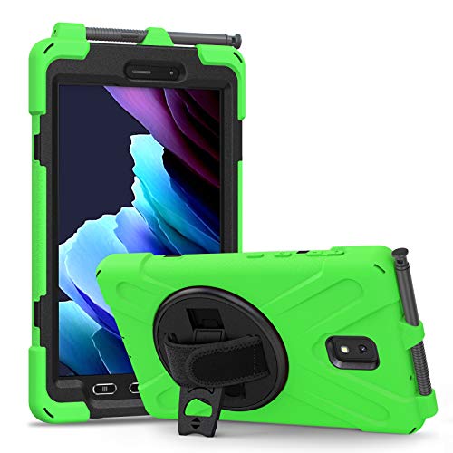 Rantice Samsung Galaxy Tab Active3/Active5 8.0 Case, with 360 Stand, Handle Hand Strap & Shoulder Strap for Samsung Galaxy Tab Active5 8' 2024, Active3 8' 2020 SM-X300/X307/T570/T577 (Green)