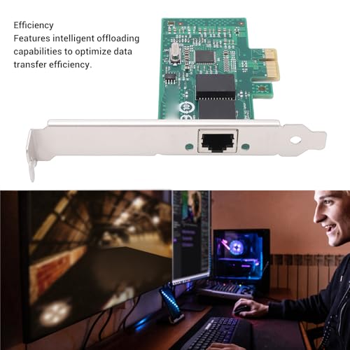 Zunate Gigabit PCIe Network Card, Adaptador Ethernet 1000Mbps con Puerto RJ45, PCI Express 2.0 X1, Plug and Play para PC de Escritorio, Servidor, Computadora Industrial miniatura 2