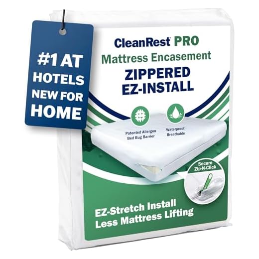 CleanRest Pro - Funda protectora de colchón, tela de microfelpa, máxima protección de superficie para dormir con tecnología patentada MicronOne, seguridad Zip-N-Clic, EZ-Fit, impermeable (individual)