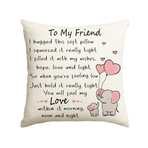 Artoid Mode Friend Gifts Funny Friendship Bestie Best Friend Cushion Cover, 45x45 cm Decorative Birthday Graduation Throw Pillow Cover Case Decor
