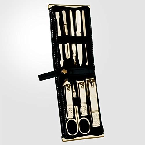 K-Beauty! World No. 1. Three Seven (777) Premium Quality Gift Travel Manicure Grooming Kit Nail Clipper Set (970B), MADE IN KOREA, SINCE 1975. (1 Set, Gold-B)