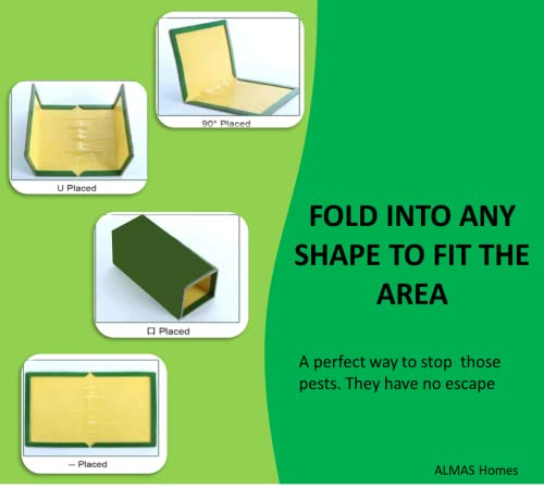 Image of Multi (10 or 5) Pack Strong Sticky Trap Pad And Boards For Multi Pests, Can Be Used Indoors At Homes And Offices Or Outdoor. Fold Into Any Shape. Non- Toxic. Eco- Friendly (23.7 X 16.8 X 0.4 cm)