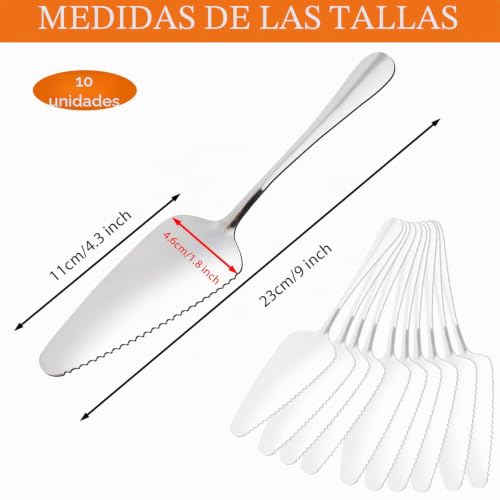 Miniatura 2 de Yiliya Pala Para Servir Tartas,10 Piezas Servidor De Pastel De Acero Inoxidable Servidor De Pastel Dentado De Acero Inoxidable Para Pizza Bodas Fiestas Diarias Cocina