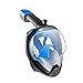 SMACO Full Face Snorkel Mask with UV Protection Anti-Fog Anti-Leak Snorkeling Mask with Detachable Camera Mount 180° Panoramic View Swimming Mask for Adults and Youth.