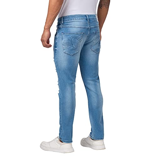 Image of Spykar Men's Kano Slim Fit Mid-Rise Jeans (Ankle Length)
