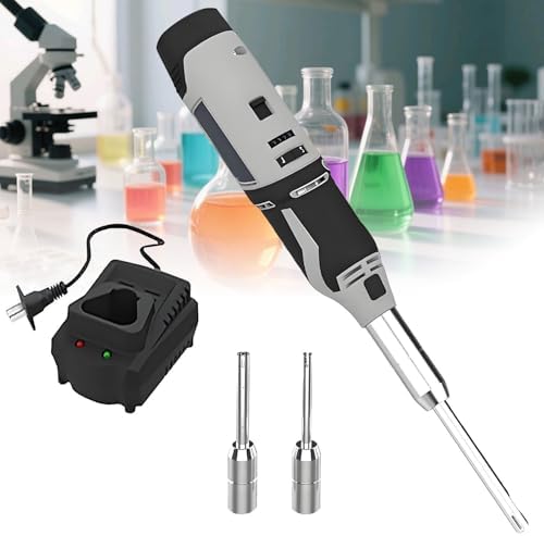 High-Speed Handheld Homogenizer, 0.5-250ml Emulsifier & Cell Disruptor Mixer with 6mm, 8mm, 10mm Heads for Food, Medicine & Cosmetic Applications - Versatile Lab Tool