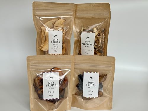 [Drise]季節のドライフルーツと乾燥野菜の4種詰め合わせ