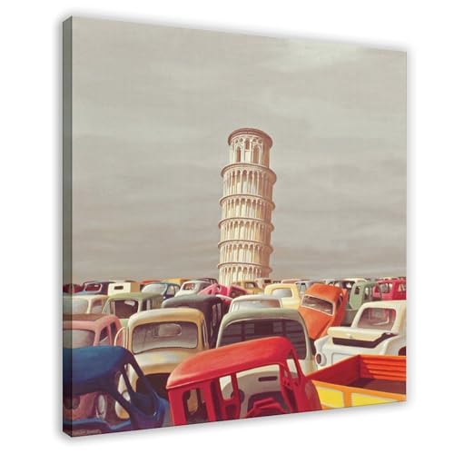 Poster Jeffrey Smart Motor Dump tableau sur toile 40x40 cm pour salon