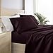 Beckham Hotel Collection Luxury Soft Brushed Microfiber 4 Piece Bed Sheet Set Deep Pocket - Cal. King - Purple
