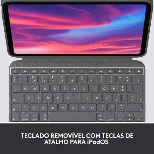 Capa com Teclado Combo Touch para iPad 10ª Ger Com Teclado Retroiluminado Destacável com Suporte, Tr