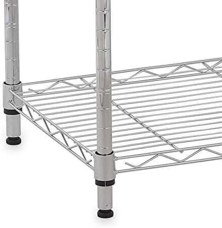 ASAB Storage Shelf 4-Tier Wire | Shelving Unit | Garage Wire Metal Shelf | with Large Heavy Duty Steel Layer Organiser Rack | 100KG Capacity
