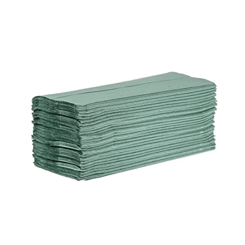 Interfold Z-Fold Paper Hand Towels | Green | 1-Ply | CarebyMail Healthcare (3 Sleeves - 750 Hand Towels)