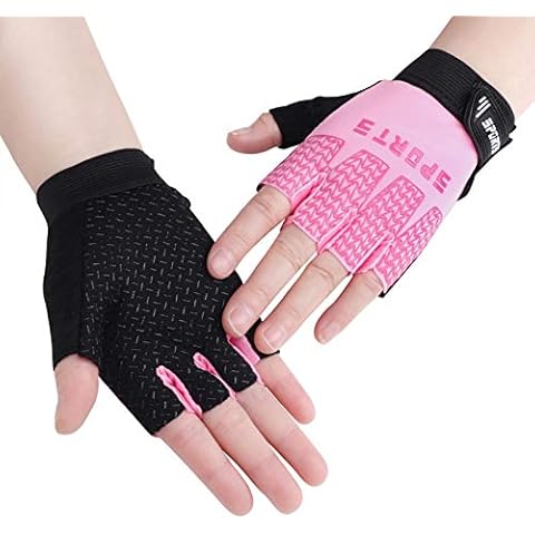 Kids Half Finger Cycling Gloves Mittens, Breathable & Non Slip, Fingerless Bike Riding Gloves Shockproof Sports Training Gloves UV Protection Gloves for Boys Girls Cover