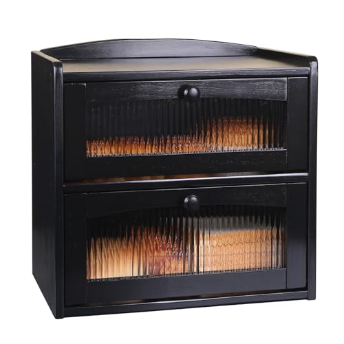 INNVVIS Bread Box for Kitchen Countertop Double Layer Large