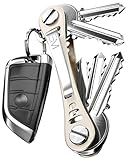 EM Premium Products Compact Key Holder - Pocket Key Organizer - 14 Keys Key Bar - Beige