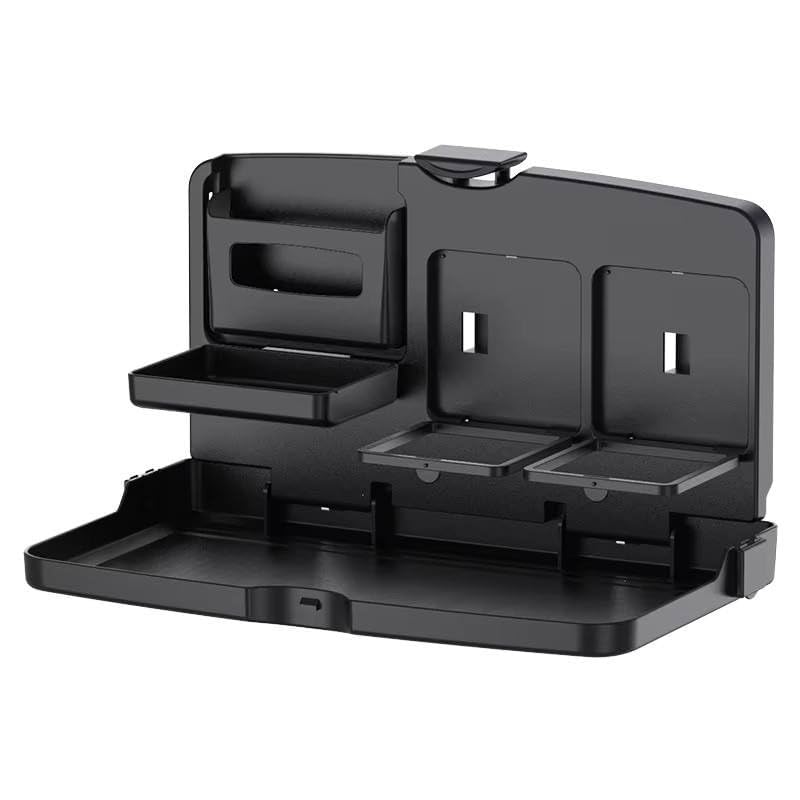 BKN Plastic Multi-Functional Portable Foldable Automobiles Car Backseat Tray Desk - Black Portable Car Vehicle Back Seat Tray Table For Food, Meal, Snack, Laptop - Stay Organized When On The Go-image-10