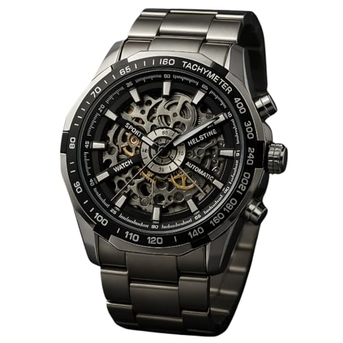 Image of Watches for Men Automatic Watch Mechanical Wrist Watches Skeleton Analog Stainless Steel Business 30 Meter Waterproof Luminous Men Watch 2026