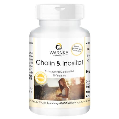 Choline avec inositol - végétalien - 90 comprimés | Warnke Vitalstoffe - Qualité des pharmacies allemandes