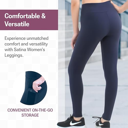 Image of SATINA High Waisted Leggings for Women - Comfortable and Stretchy in Versatile Sizes and Colors