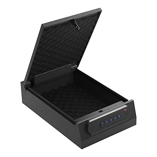 RPNB Gun Safe, Smart Pistol Safe w/5-Digit PIN Keypad Handgun Security Safe with LED & RFID Quick Access, Measures 14.5" x 9.1" x 3.5", Anchoring on Floor, Wall or Closet