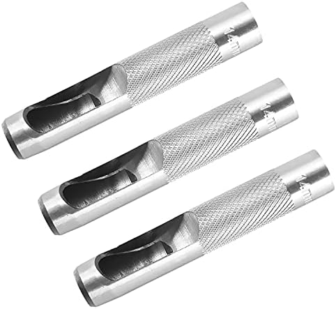 Utoolmart Leather Craft Hollow Hole Punch, Round Hollow Punch, Craft Punch Tool, Hollow Hole Punch Cutter Tool, Round Carbon Steel Leather Craft Hole Punch, 10mm Hole Punch, 2 Pcs
