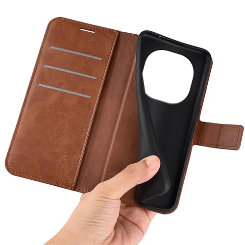 Étui en cuir de vachette pour Xiaomi Redmi Note 14 Pro 5G - 5